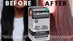 This leaves the hair with no natural pigment. Remove Permanent Black Hair Dye At Home No Bleach No Damage Colourless Remover Review Youtube