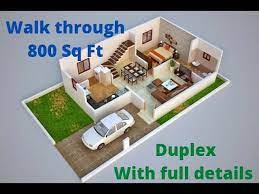 800 Sq Ft Duplex Building Plan 1bhk