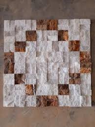 matt white brown natural stone wall