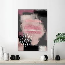 Pink Grey Abstract Blush Grey Printable