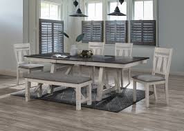 Take care of your new dining table for years to come with our protection plan from guardian. Farmhouse Chalk White And Gray Dining Set My Furniture Place
