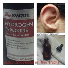 hydrogen peroxide ears bye to colds