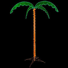 Wintergreen Lighting 7 Ft Holographic Led Lighted Palm Tree