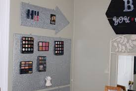 useful diy makeup wall organizer