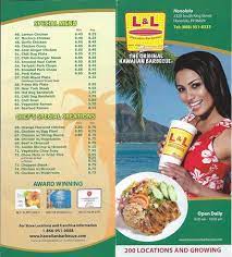 ll l hawaiian bbq menu picture of l