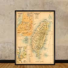 Taiwan Map Old Map Of Taiwan Fine