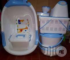 Great alternative to bulky baby bath tub, this bather easily fits in your sink or tub without taking up a lot of space. Baby Bath Set In Surulere Baby Child Care Ellamise Baby Shop Jiji Ng