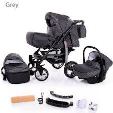 Grey Baby Pram Foldable Car Seat Travel