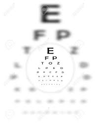 Corrective Contact Lense Focuses Eye Chart Letters Clearly