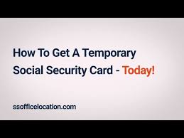 temporary social security card