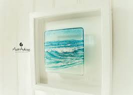 Blue Teal Turquoise Seaside Birds Glass