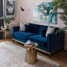 blue velvet sofa inspiration for a