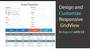 customize responsive gridview
