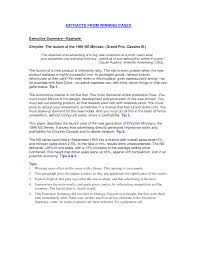 executive summary format   general resumes