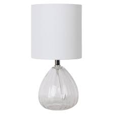 Clear Glass Mini Accent Lamp With Shade