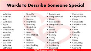 words to describe someone special
