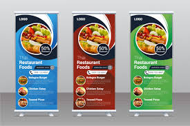 fast food roll up banner design