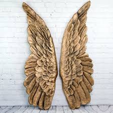 Wall Decor Angel Wings In Bronze