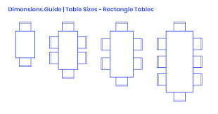 Rectangle Table Sizes Dimensions