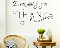 Give Thanks Wall Decal Thessalonians 5