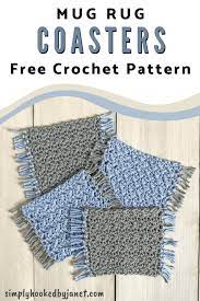 easy mug rug coasters free crochet