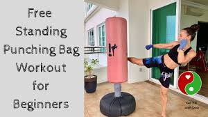 free standing punching bag workout for
