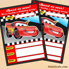 Cars Themed Birthday Invitation Invitation Cards