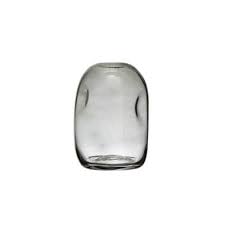 10 Clear Glass Vase With Indentations