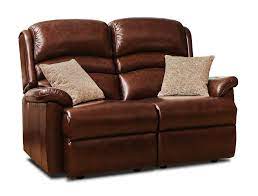 olivia leather fixed 2 seater browns