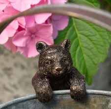 Bronze Panda Bear Cub Pot Buddy