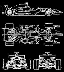 Race Car Blueprint Project Poster For