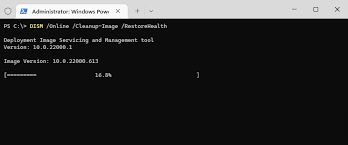 use dism command to repair windows