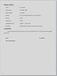 Resume Format For It Freshers Sample Of Resume Resume Summary Examples