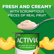 activia low fat peach probiotic yogurt
