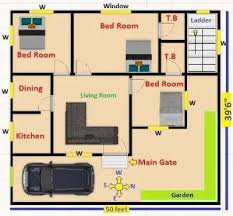 3 Bhk East Facing House Plan As Per