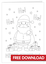 Free Christmas Card Colouring In Printable Bright Star Kids