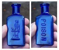 Beautiful Colbalt Glass Poison Bottle