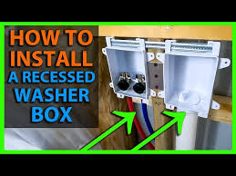 How To Install A Recessed Washer Box