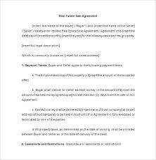 Real Estate Sale Contract Template Free Download Sales Word
