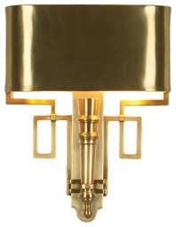 Art Deco Gold Metal Wall Sconce
