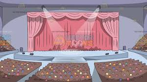Concert Hall Theater Stage Background – Clipart Cartoons By VectorToons