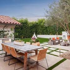 Concrete Garden Dining Table Design Ideas
