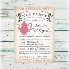 Tea Party Bridal Shower Invitation Diy Digital File Weddings Tea