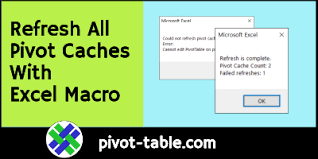 refresh all pivot caches with excel