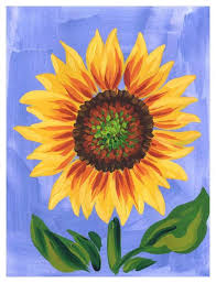 Sunflower Fl Stretched Canvas Wall