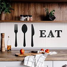 Large Eat Spoon Fork Kitchen Sign