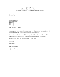 Resignation Letter Template Word Collection Letter Template Collection