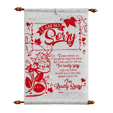 sorry message scroll card for wife