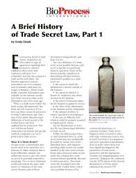 a brief history of trade secret law