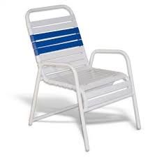 Strap Patio Stackable Dining Arm Chair